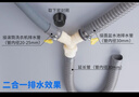 西净美洗衣机排水三通二合一接头通用型Y型分叉下水延长软管地漏三头通 3米排水管+Y型接头 实拍图