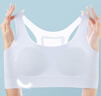 莫代尔2件装少女内衣学生运动防震文胸初高中生青春发育期小背心白+蓝色 实拍图