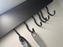 YWEEL厨房挂钩 壁挂式排钩免打孔厨房多功能置物架 枪灰60cm 实拍图