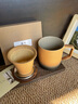 叁旬（sanxun） 知行陶瓷泡茶马克杯带盖过滤水杯女男办公室茶水分离杯子定制 知行马克杯【黄砂釉】 实拍图