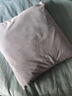 La Torretta抱枕靠垫 办公室腰枕靠枕床头欧简约可拆洗纯色亚麻沙发垫 灰 实拍图
