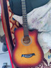 维卡斯（WEIKASI）民谣吉他初学者木吉他单板新手入门练习琴guitar吉它学生男女乐器 38英寸日落色+礼包【初学推荐】 实拍图
