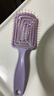 蓬松高颅顶梳子头发神器女士专用长发造型按摩经络家用镂空排骨梳 蓬松气垫梳-紫色-1个装 实拍图