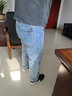 京东京造【四面高弹】牛仔裤男休闲裤子男直筒秋季莱卡衣服 浅蓝35 实拍图