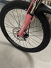 凤凰山地自行车男女变速山地车碟刹青少年儿童自行车学生单车 星际 粉白【变速+辐条轮】 22寸【适合130-170cm】 实拍图