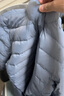 网易严选90鸭绒轻薄羽绒服保暖0压感排骨羽绒内胆防泼水蓄热抗菌外套 A款25新品90鲜绒立领-灰雾蓝 XL 实拍图