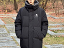 骆驼（CAMEL）【麒麟】户外羽绒服鸭绒加厚羽绒衣中长款保暖时尚防风运动外套 A13CAPN114A，幻影黑/墨灰，男 XL 实拍图