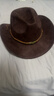 XINBUCKS西部牛仔帽少数名族风礼帽休闲爵士帽户外旅游舞台道具毛毡帽子 棕色 适合55-58cm 实拍图