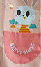 贝瑞加（Babyprints）宝宝罩衣女儿童围裙吃饭反穿衣学生画画围兜饭兜防水透气 粉兔 实拍图