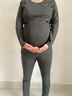 猫人羊绒蚕丝孕妇保暖内衣女秋冬产后哺乳10A抑菌双面磨绒月子服套装 实拍图