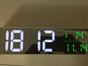 三每简约客厅台钟电视柜座钟LED电子钟表挂钟桌面时钟日期温度夜光G5 象牙白（插电版） 实拍图