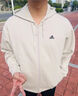 adidas休闲舒适宽松加绒连帽夹克外套男女秋冬阿迪达斯官方轻运动 矾土棕   M   实拍图