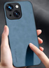 世咏 适用苹果14手机壳 iphone14保护套镜头全包硅胶软边防摔超薄简约时尚皮纹壳男女款 雾霭蓝 实拍图