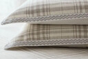 知麻坊100%纯亚麻枕巾加厚透气吸汗一对2条装双面用四季格子枕头巾加大 双经双纬枕巾一对装50×80cm 实拍图