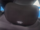 巫记适用奥迪A3/A4l/A5/A6/A7汽车头枕护颈枕Q2/Q3/Q5L车内饰用品腰靠 奥迪专用-经典黑 【头枕+腰靠】 实拍图