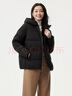 坦博尔羽绒服女短款秋冬连帽宽松保暖女士外套厚TBF510356J 黑色 165  实拍图