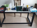 福红龙【现货秒发】电脑桌台式家用现代简约写字桌办公学习简易书桌 暖白色+黑架 长140*宽70*高73 实拍图