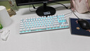 惠普（HP）GK200机械键盘有线办公游戏键盘 20种背光灯效 87键电竞键盘鼠标套装电脑外设键鼠 皎月白【青轴】冰蓝光 实拍图