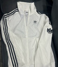 adidas情侣款复古风梭织立领夹克外套男女秋季阿迪达斯官方三叶草 亮白   XS   实拍图