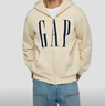 GAP男女装2025秋季新款logo印花抓绒宽松运动连帽衫卫衣786920 米色 2XL (185/104A) 亚洲尺码 实拍图
