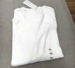 优衣库女装柔软罗纹圆领T恤长袖纯色基础款474400 479590 470124 479590/00白色 M 实拍图