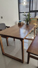 林之语实木书桌去客厅化大长桌家用学习桌电脑桌办公工作台书法大板桌子 【全橡胶木桌+凳+椅x2】胡桃140 【组装】提供说明书 实拍图