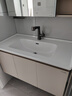 九牧（JOMOO）浴室柜陶瓷一体盆卫生间洗脸盆柜组合洗手盆卫浴洗漱台A2741升级 智能款 双侧灯|除雾 淡藕100cm 【无龙头】 实拍图