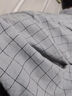 浪莎长睡裤男纯棉日系格子宽松大码青年水洗棉休闲居家裤 深灰 M 实拍图