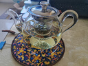 金镶玉玻璃泡茶壶花茶壶凉水壶耐热防爆过滤内胆带盖 雨润壶600ml 实拍图