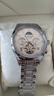 冠琴（GUANQIN）手表男机械表全自动镂空飞轮瑞士品质防水夜光皮带男士双日历手表 银色白面【明星代言】 实拍图