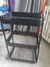 甄严选推车置物架落地多层收纳架宿舍移动零食架厨房架子铁艺带轮储物架 【加厚碳钢】三层黑色送滑轮 实拍图