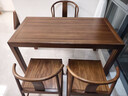 溪木工坊实木椅子餐椅办公休闲书房椅子茶室茶椅老榆木家具 【2把·新月椅】 实拍图