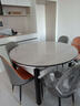 晨巢 岩板餐桌 实木餐桌椅组合现代简约可伸缩折叠吃饭桌子餐厅家具 黑白框架亮光雪山白-111皮椅 1.35米一桌六椅-12MM岩板厚度 实拍图