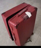 喜朗顿结婚行李箱女方新娘陪嫁箱婚礼酒红色拉杆箱嫁妆密码箱婚嫁皮箱子 酒红色-拉链子母款 24英寸 【需托运】 实拍图