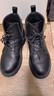 回力男鞋马丁靴男英伦风潮鞋冬季加绒复古机车高帮男靴工装皮靴子棉鞋 黑色 42 实拍图