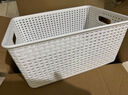 名创优品同款 杂物收纳筐塑料桌面收纳盒厨房橱柜零食玩具整理筐 奶油色高款特大号 实拍图