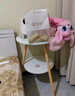 全品屋小圆桌茶几家用客厅简易沙发边几北欧卧室床头边桌迷你阳台小桌子 【推荐】双层暖白色40*40*50 加粗桌腿 加大承重 实拍图