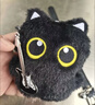 搭啵兔大眼黑猫挂件朋克风小黑猫毛绒钥匙扣包包挂件摇滚小猫节日小礼物 朋克大眼猫12cm-带钥匙扣 实拍图