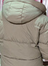 雪中飞抽绳连帽羽绒服女装冬季通勤居家百搭款鸭绒保暖松紧羽绒外套衣服 棕色 S (155) 实拍图
