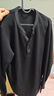 优衣库男装女装情侣华夫格亨利领套头衫长袖T恤25秋冬新款479784 09 黑色 L 实拍图