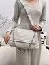 海青蓝 CYANINE SEA章若楠同款轻奢包包女款新款大容量编织斜挎包生日礼物送女友老婆 米白色 实拍图