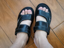 金利来（Goldlion）男鞋都市休闲透气凉鞋两穿轻便皮鞋沙滩鞋59622032701A-黑色-41码 实拍图