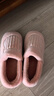 京东京造家居包脚棉拖鞋轻简毛绒保暖包跟棉拖鞋女款 花簇粉38-39 JZ-3222 实拍图