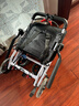 京巧铝合金轮椅小型轻便折叠带拉杆便携式老人出行专用旅行手推代步车 实拍图