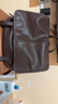 裘真【宋佳同款】植鞣羊皮信使双肩包大容量上班通勤休闲背包新款 咖啡色-小号 实拍图