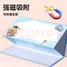得力（deli） 磁吸姓名牌桌牌/展示牌/台卡 学生可书写三角型桌牌加厚纸板可折叠 蓝 HW703-A 实拍图