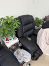 秉绪头等太空沙发单人沙发舱电动功能躺按摩懒人沙发可睡觉电竞沙发椅 黑色猫抓皮 手动坐躺 实拍图