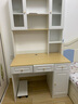 富凯上诺【包送装】书桌书架组合书柜一体电脑台式桌实木家用简约学习桌 【实木生态板】带书柜枫色桌面 长100宽58高188 实拍图