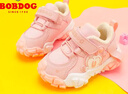 巴布豆（BOBDOG）童鞋女宝宝学步鞋加绒二棉鞋 106305033 果粉色27 实拍图