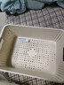 名创优品同款 杂物收纳筐塑料桌面收纳盒厨房橱柜零食玩具整理筐 奶油色高款特大号 实拍图